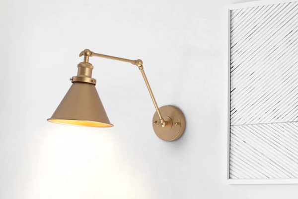 Adjustable Vintage Metal Swing Arm Wall Lamp