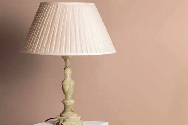 Exquisite Green Onyx Hotel Reception Desk Lamp