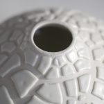 Photo textured ceramic gourd lamp